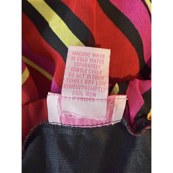 She's Cool Striped Multi Color Strapless Sheer Lined Maxi Dress XL - Picture 8 of 8